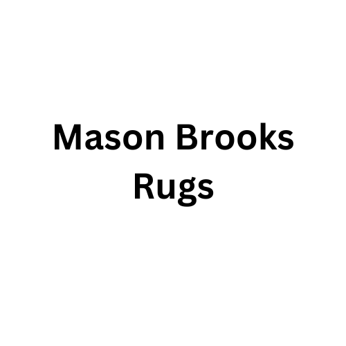 Logo of Mason Brooks Rugs, featuring bold black text on a light background, displaying the brand name in two lines.