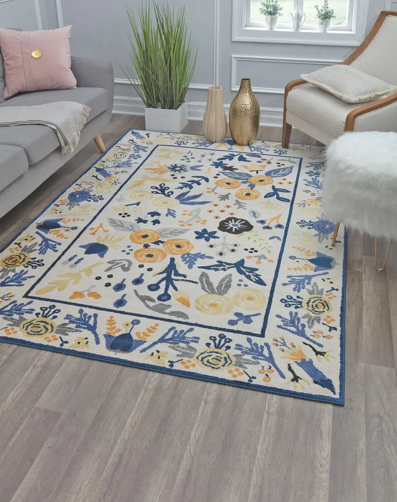 Rugs America Valentina VA30D Gardenia Ivory Gold Area Rug